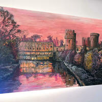 Winter at Warwick Castle - acrylic on board
