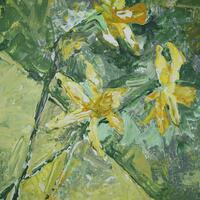 Daffodils 1 - Acrylic on card