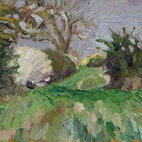 Field in the spring 3 Oil Painting 