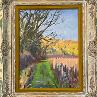 Landscape painting free impressionistic brushstrokes