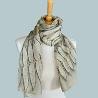Naturally Hand Dyed & Eco Printed Sumach Leaf Silk Scarf by Louise Hancox Textile Artist