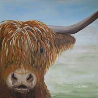 The ever popular Highland Coo - Paint your own with nJoyArt