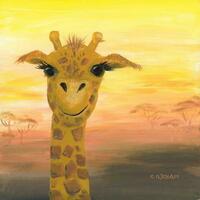 Jennifer Giraffe, often chosen for private events because she is such fun to paint
