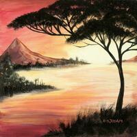 Drift away in a relaxing session painting the Moonlight Mountain