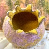 Lilac and gold bowl 