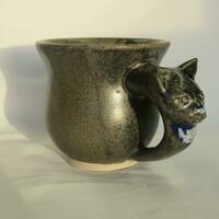 Cat handled mug £30