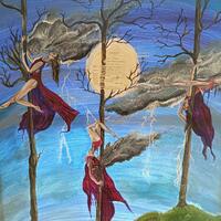 Three witches Macbeth painting 