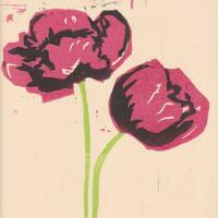 Poppies (woodcut)