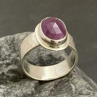 White gold and ruby ring