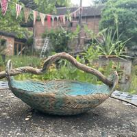 Stoneware Bowl with Twig HFandle