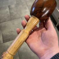 Lignum vitae and boxwood carving mallet