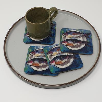 Catch of the Day coasters. Set of 4  £16.00