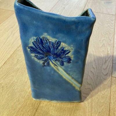 Blue Agapanthus tall vase.