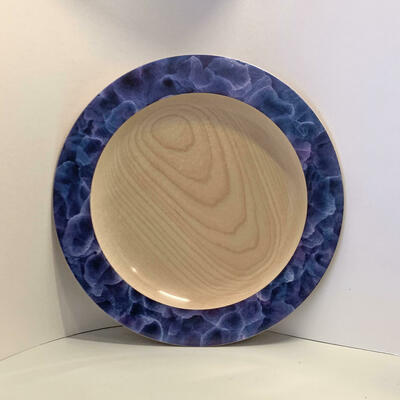 A decorative platter in Sycamore