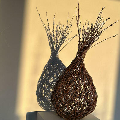 Sculpture Contemporary Bud Random Weave Clare Shilvock Warwickshire Willow