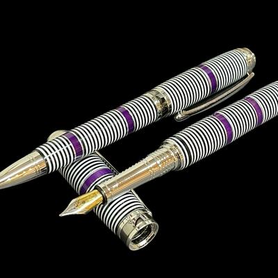 Guitar Plectrum fountain pen and pencil