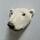 Polar bear mask, high-fire stoneware
