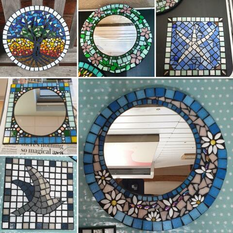 This is a selection of mosaic made at previous workshops.