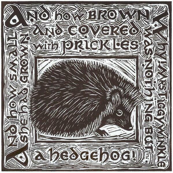 Hedgehog Linoprint