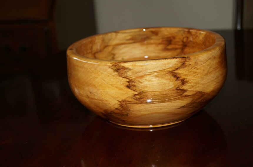 Spalted ash bowl