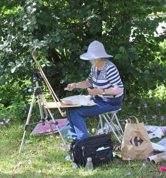 Painting outdoors.France-What a joy.I