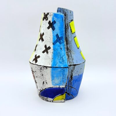 Katherine Taylor - Blue and yellow vessel £65