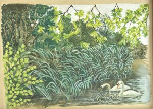 Sarah Green - Lakeside Swim - SOLD