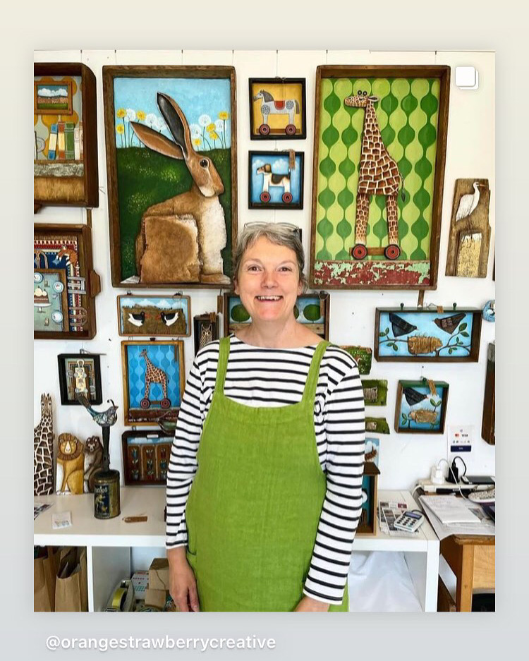 Claire in her home studio