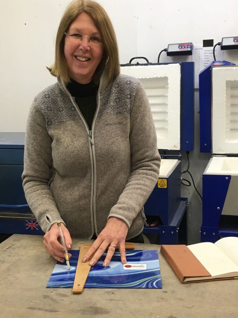 Jo at work in her studio