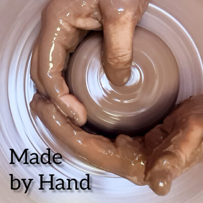 Hand made on the potters wheel by Leyla Folwell