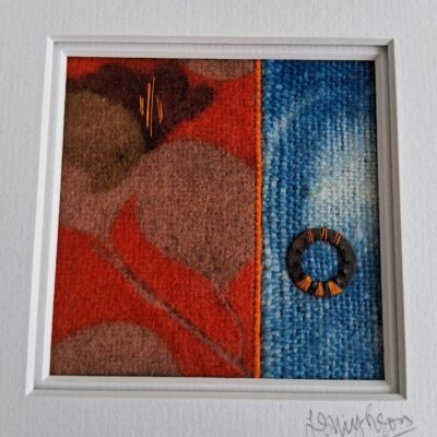 In contrast. Eco print with stitch embellishment. £115.00