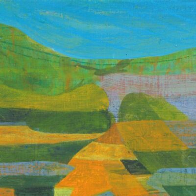 Layered Patchwork , mixed media painting