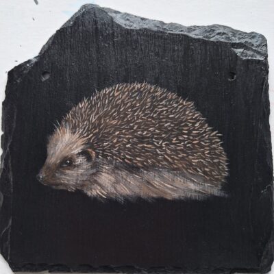 Judy Dyson - DanNat Designs Hedgehog on reclaimed slate