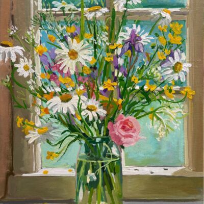 Wild flowers against my studio window