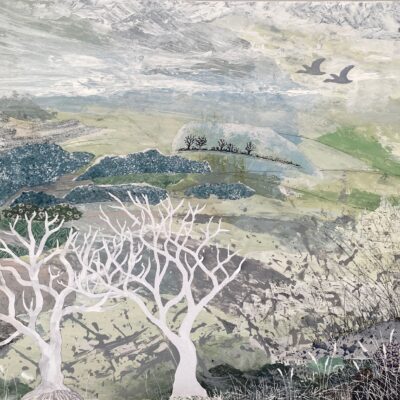 April, the 4th in my series showing the 12 months of the year.Collage and mixed media