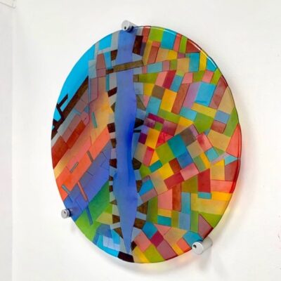 From Above - Malang - Wall Art - Fused Glass - Multi Colours