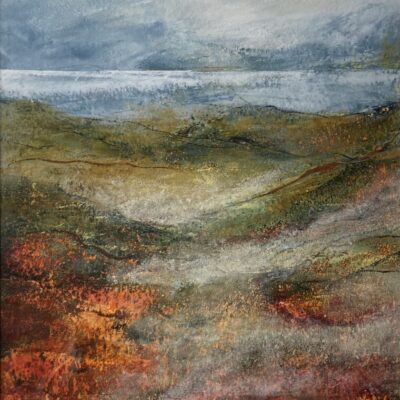 "Cloud Mist Smoke 1" Oil and cold wax medium.