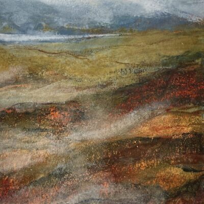 "Cloud Mist Smoke 2" Oil and cold wax medium.