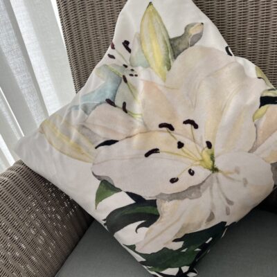 Handmade velvet cushion available in various designs.