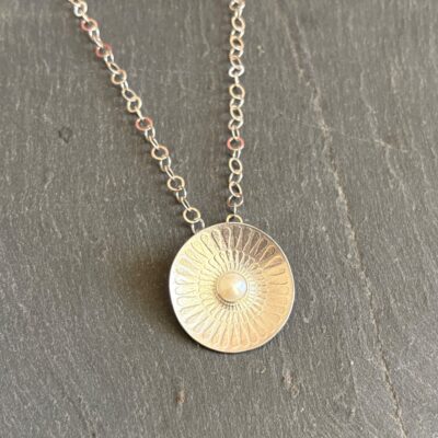 Sterling silver and freshwater pearl pendant