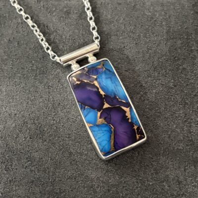 Sterling silver and Kingman Turquoise pendant