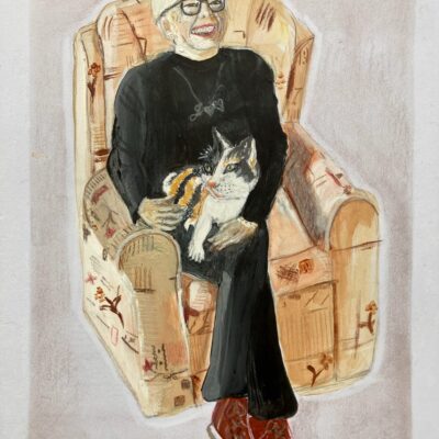 Janet and Molly - by Jacquie Bostock - acrylic on canvas