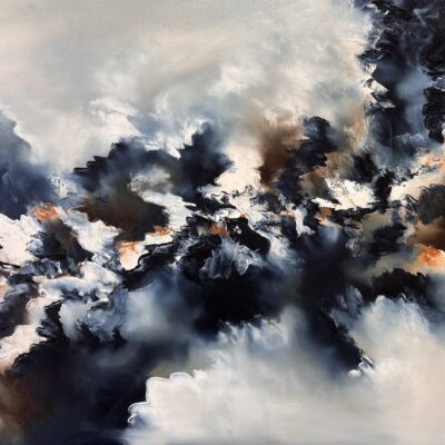 One Step at a Time / Blue Abstract Art / 120cm x 80cm