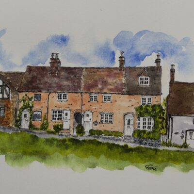 'Castle Green' - pen and watercolour