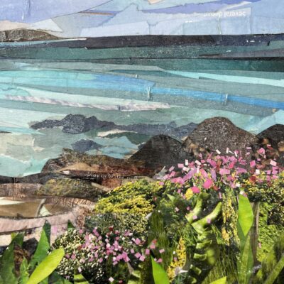  Layered tides,Porthmeor - Paper collage