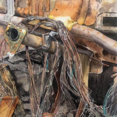 ‘Embers & Iron’ Watercolour 31x41cm