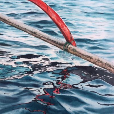 ‘Ripples of Red’ Watercolour 31x41cm