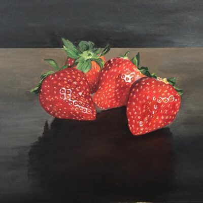 'Summer Strawberries' - acrylic on paper