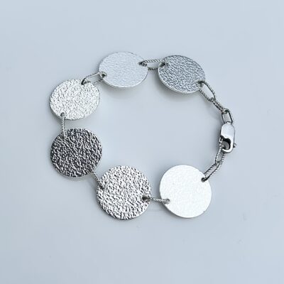 A silver hallmarked bracelet made in my workshop
