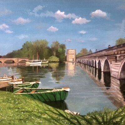 Riverside scene in Stratford-upon-Avon